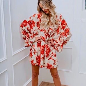 Vici mozart ruffle drape dress